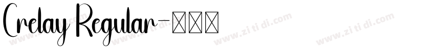 Crelay Regular字体转换